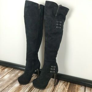 Luichiny over the knee platform boot size 9